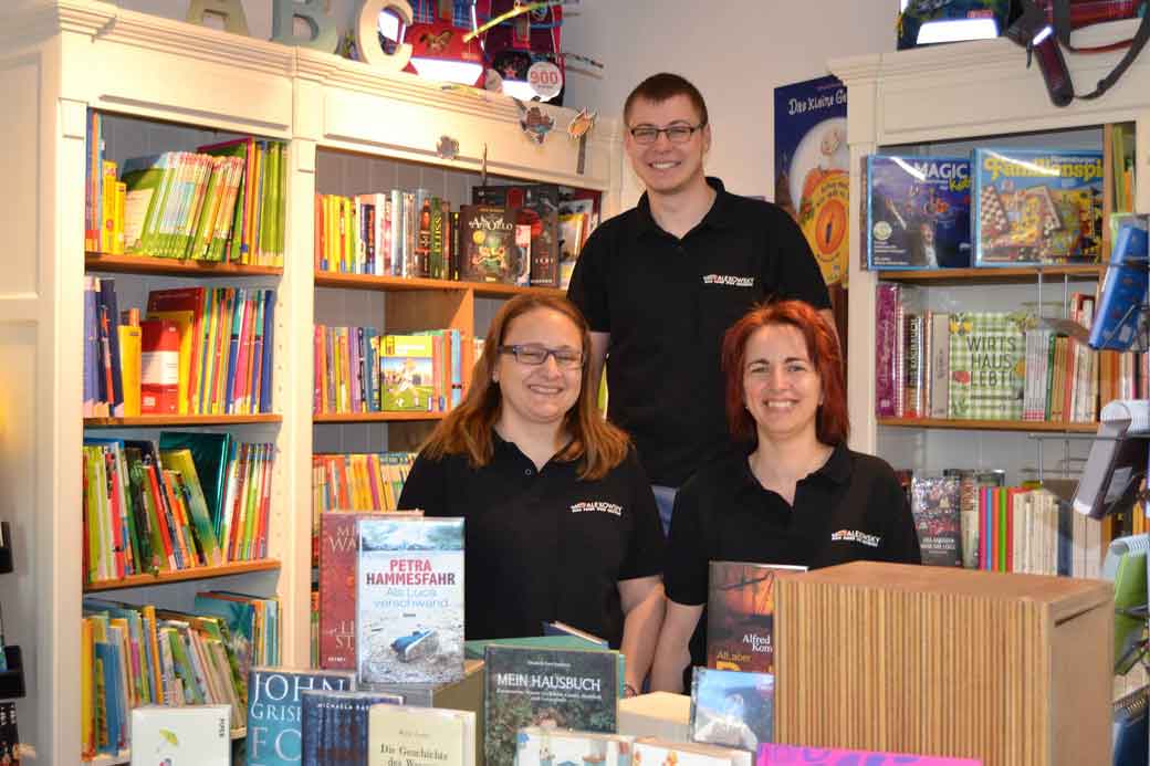 Alexowsky-Team in der Buchhandlung Haugsdorf